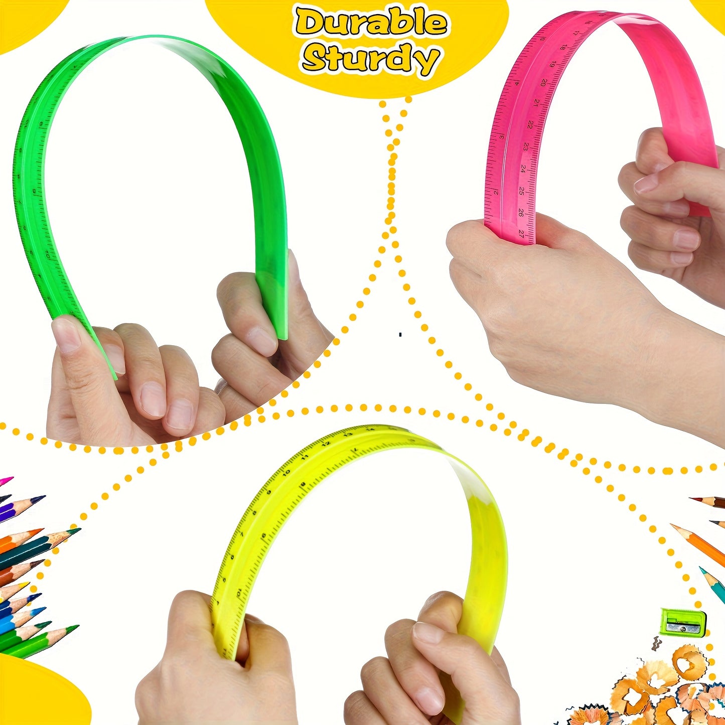 480 Pack First Day of School Gift Color Clear Plastic Ruler Bulk for School Classroom Student Back to School Office Supplies Straight Ruler with Centimeters Inches 8 Colors, Study Tools, Classroom Essentials, Functional Ruler