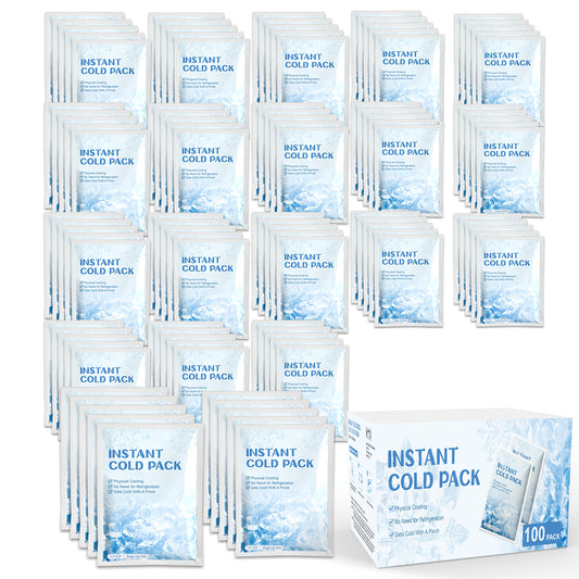 Disposable Cold Ice Packs - No Freezer Needed Instant Cold, PU Gel Cold Compress for Sports Injuries, Sprains, Post- Recovery | Portable First Aid Ice Pack Suitable for Athletes, Use, Care