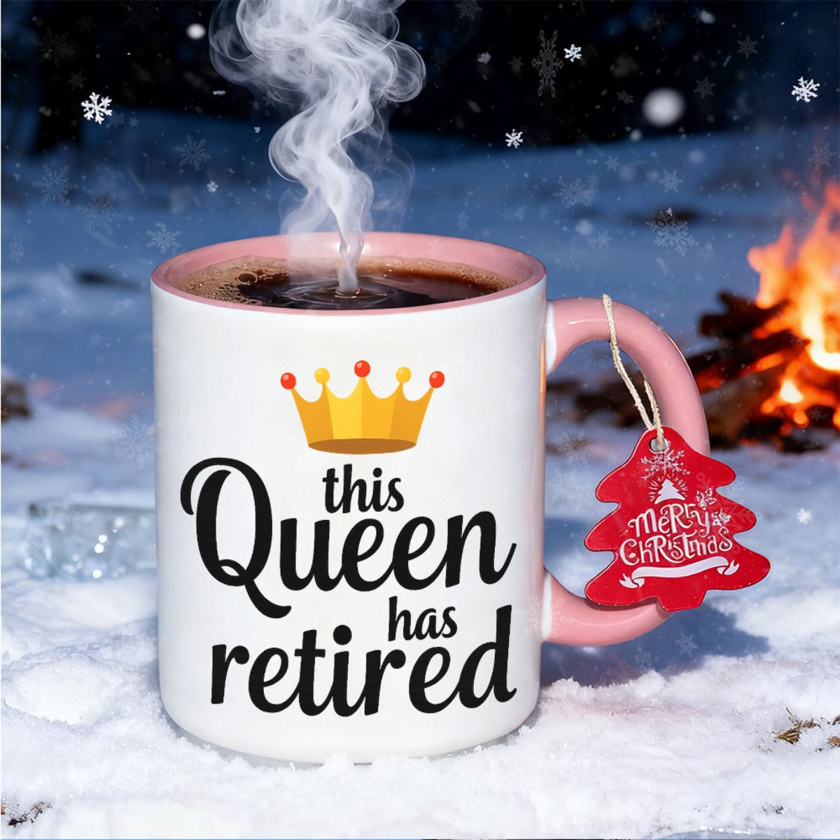 1pc Mug with Elegant Handle & Smooth Edges - Dishwasher Coffee Tea Cup, 11oz Hot/Cold Drink for Office,, Gifts (,) - & for Memorable Friendship Present