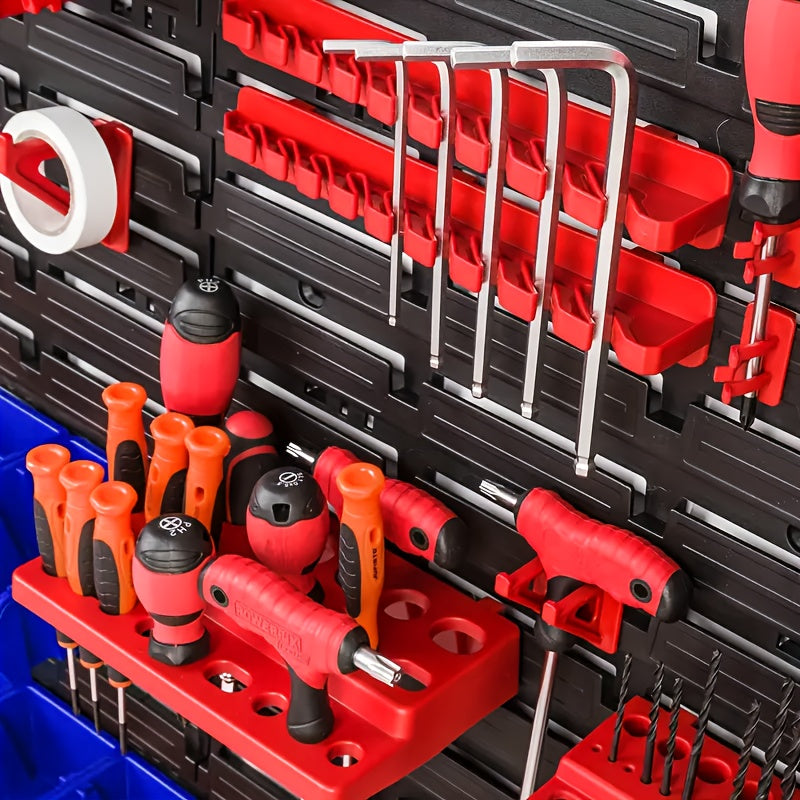 39pcs Large Tool Organizer Rack, Wrenches, Screwdrivers, Drill Bits, Screws, Hammer Storage Rack, Garage Tool Organizer, Multipurpose Storage Shelf, Perfect Gift for Dad Father's Day Gifts