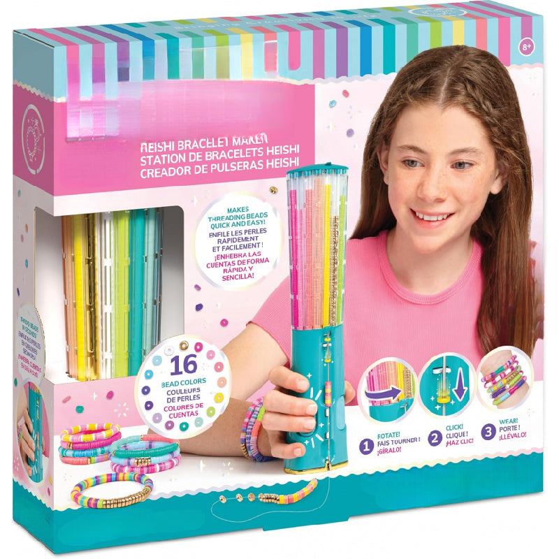 Heishi Bracelet Maker- 2047pcs, DIY Jewelry Craft Kit, Design& Make 23 Bead Bracelets, Rotate-Click-Wear