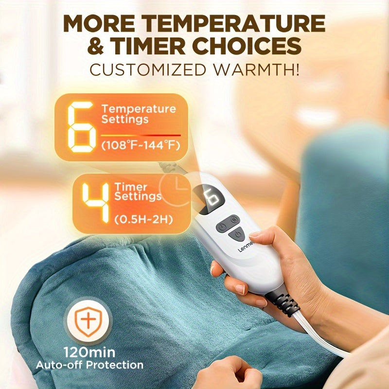Graphene Heating Pad with 3x Depth Heating, Instant Heating Pad Suitable for Neck And Shoulder, Heating Package with 6 Heating Options And 4 Automatic Shut-off Timers, Machine Wash, 22 "x18", for Mothers And Ladies' Christmas