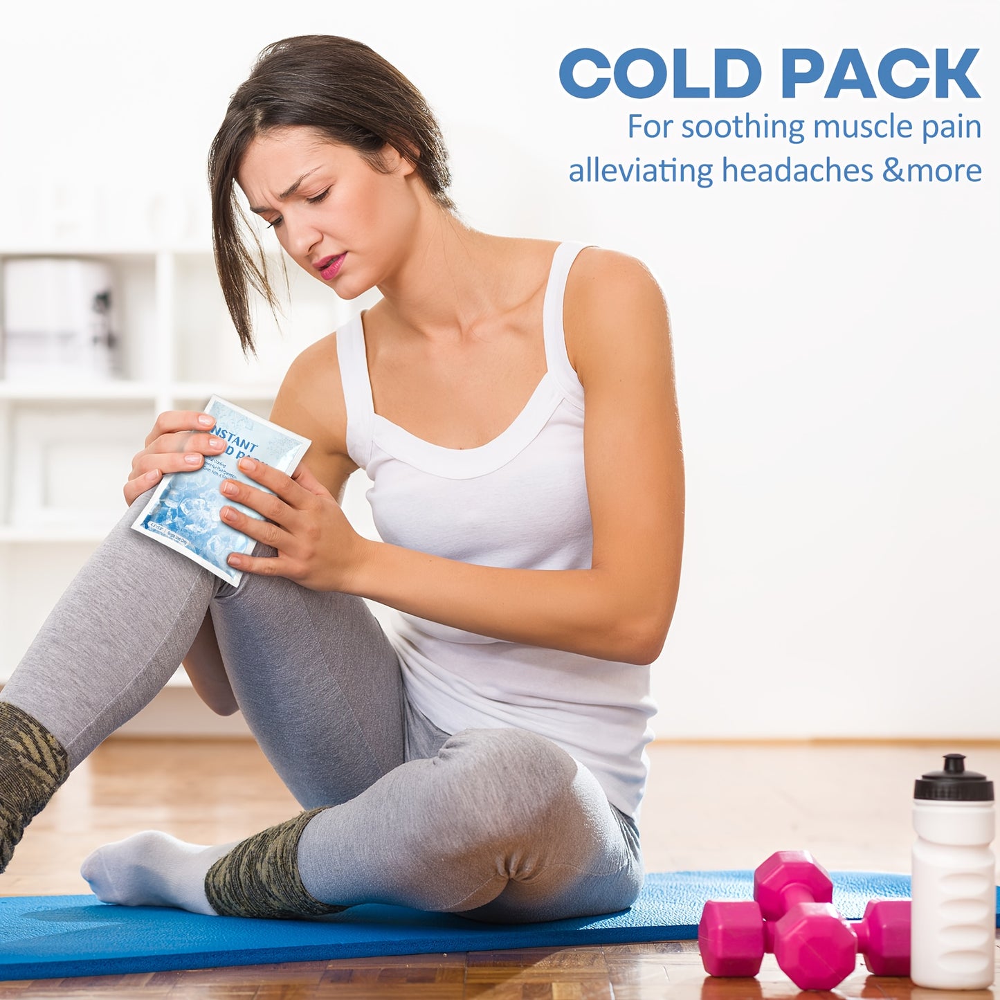 Disposable Cold Ice Packs - No Freezer Needed Instant Cold, PU Gel Cold Compress for Sports Injuries, Sprains, Post- Recovery | Portable First Aid Ice Pack Suitable for Athletes, Use, Care