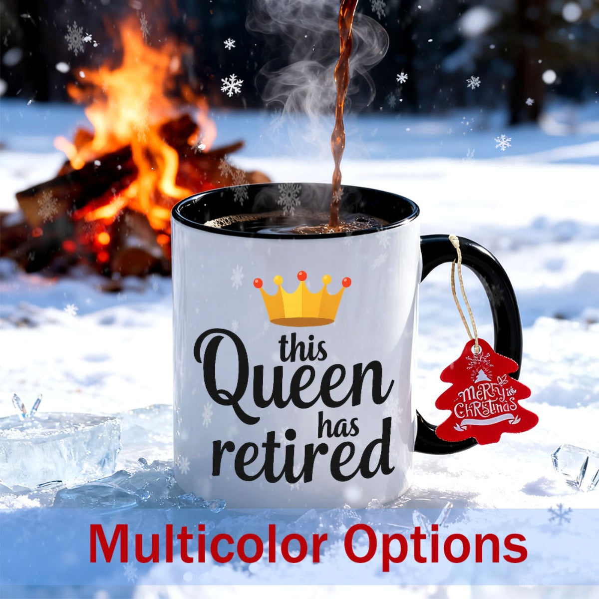 1pc Mug with Elegant Handle & Smooth Edges - Dishwasher Coffee Tea Cup, 11oz Hot/Cold Drink for Office,, Gifts (,) - & for Memorable Friendship Present