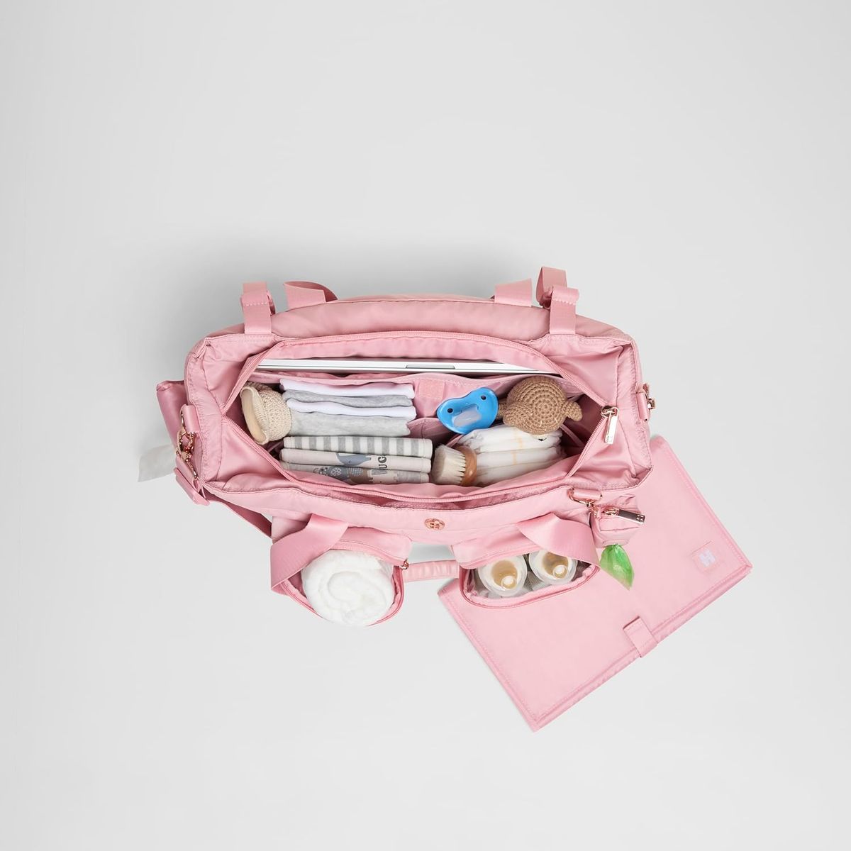 Huggies Signature Hug Weekender Tote Diaper Bag With Stroller Attachments