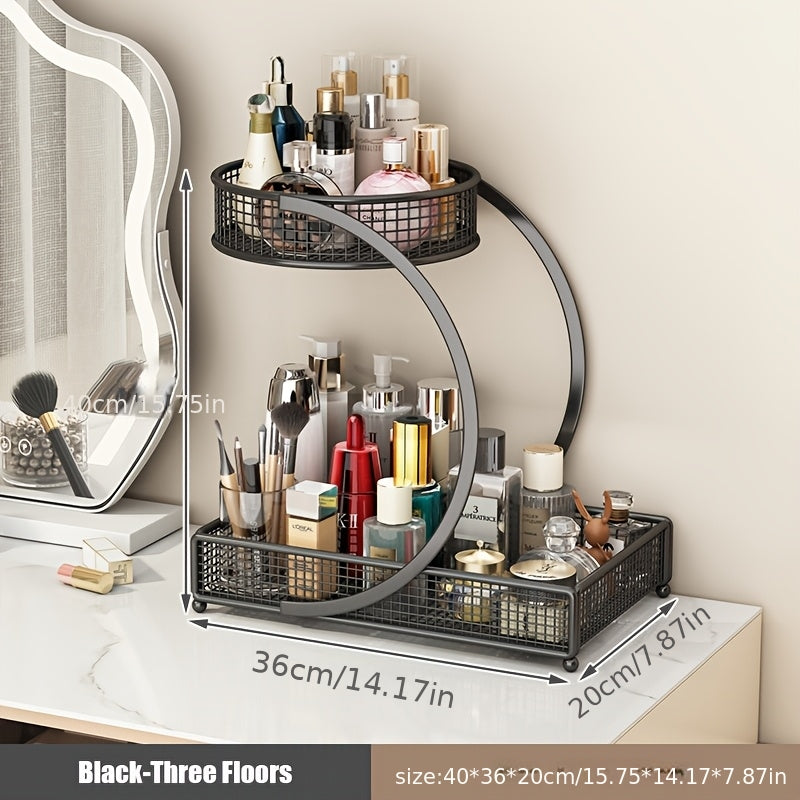 BELITA AMY No Installation Lightweight Metal Cosmetic Organizer With Spiral