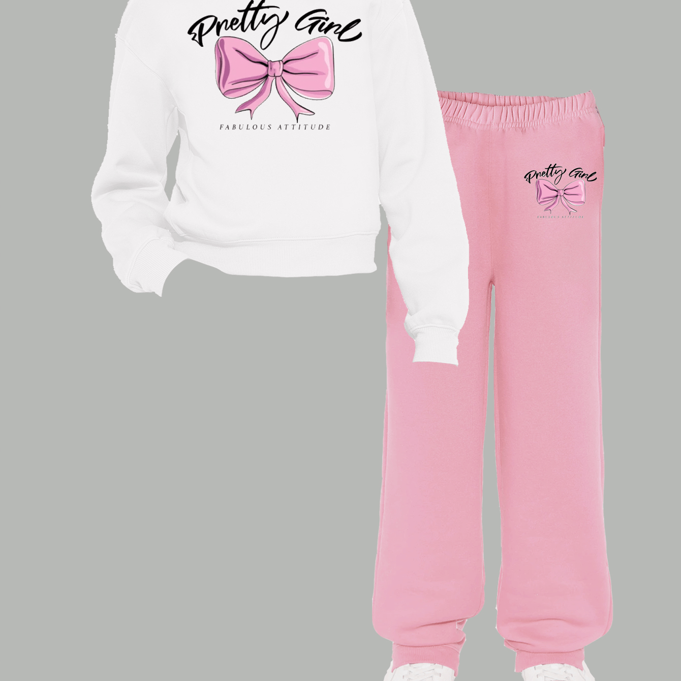 Toddler Girl Love Bear Print Hoodie Set, Autumn/ Winter, for Outdoor