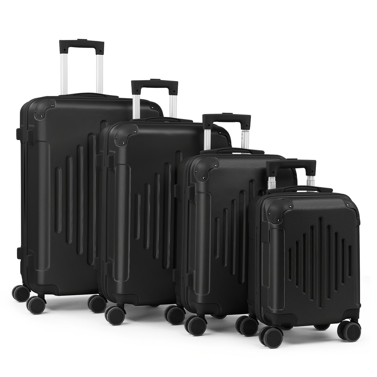 AUTOFOREVER Rose Golden ABS Trolley Case 12 16 20 24 28 Inch With Spinner Wheels And Combination Lock
