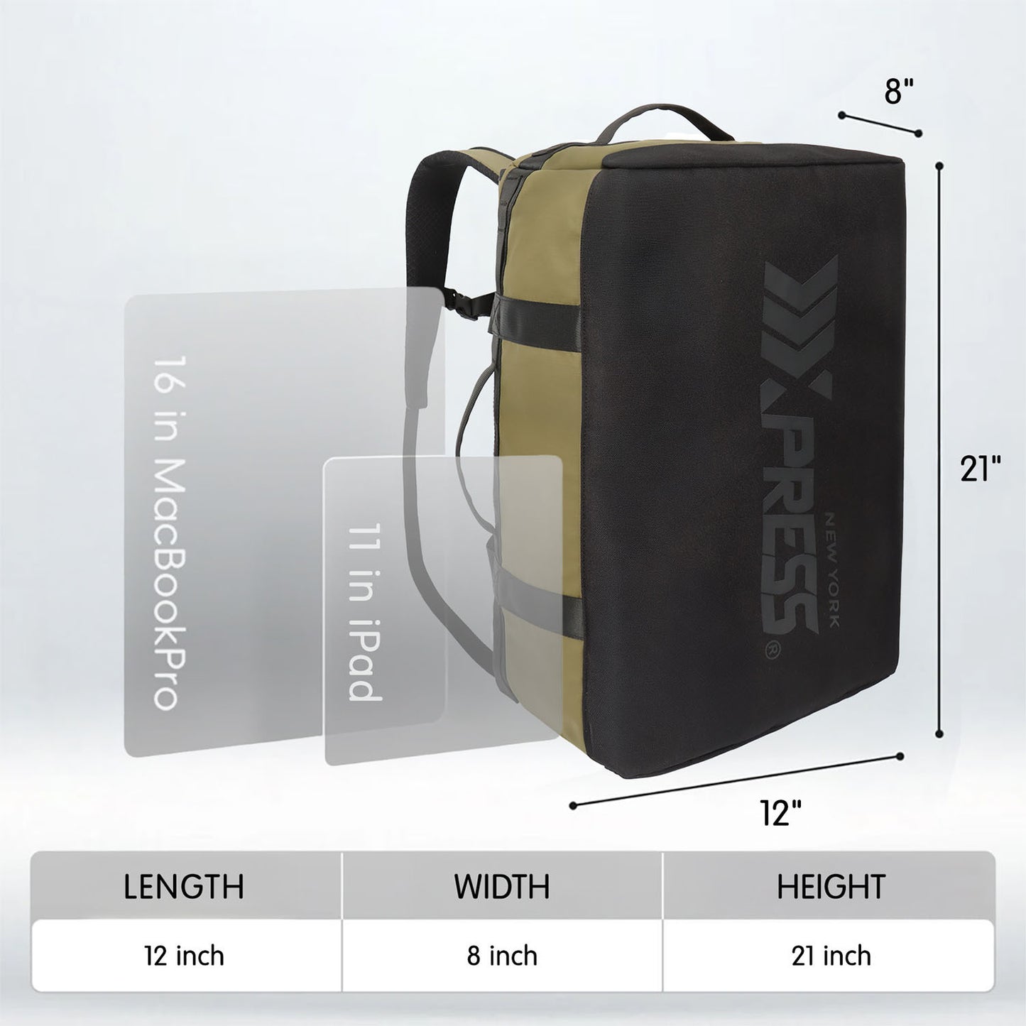 40L Travel Backpack 3-in-1 Convertible Duffle Bag with Shoulder Strap, Heavy-Duty Durable Polyeste Waterproof Bag for Men & Women, Business, Weekend, Camping, Overnight Backpack