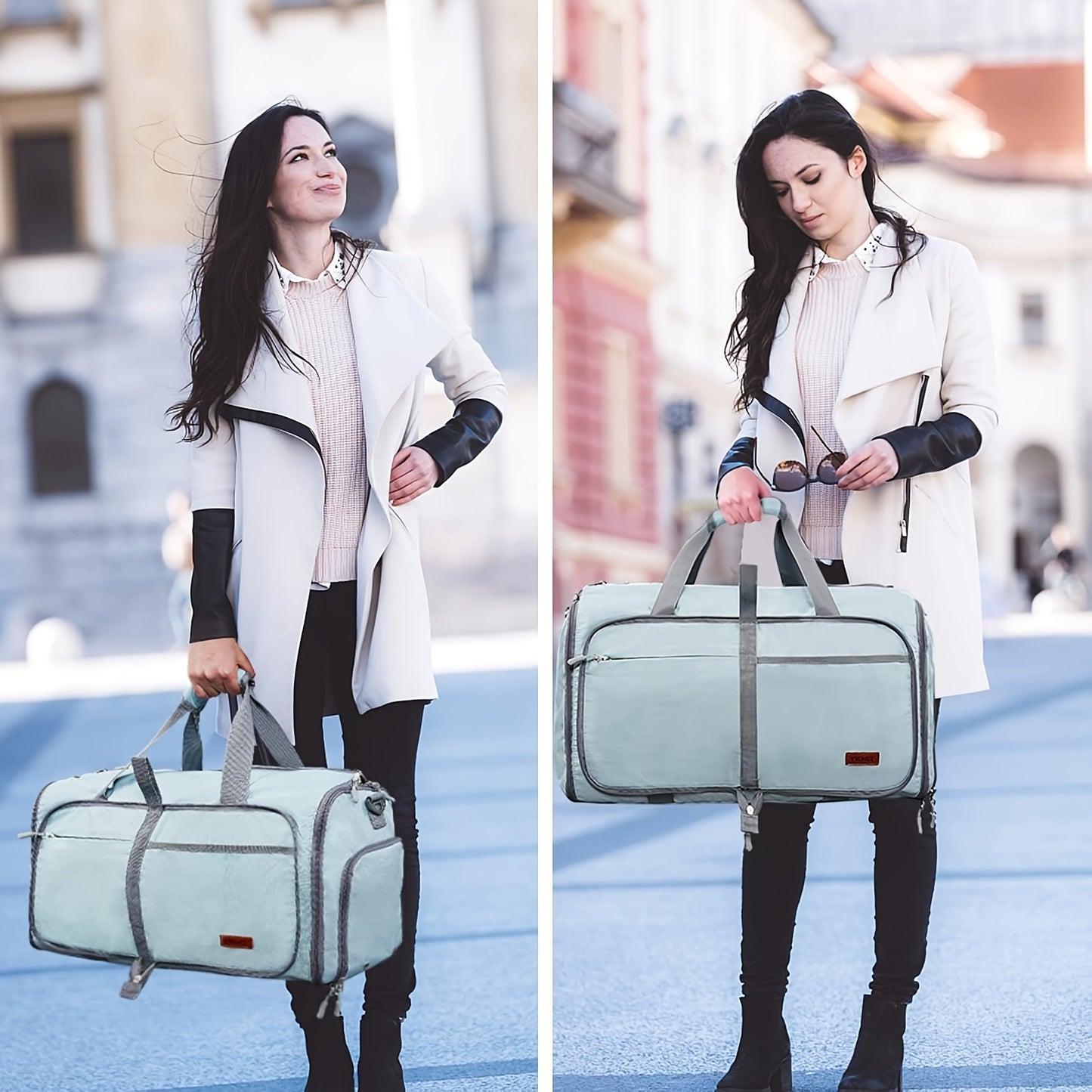 Versatile Garment Bags That Can Be Folded, a Convertible Duffle Bag with a Shoulder Strap, a Garment Bag Featuring a Shoe Compartment, a 2-In-1 Hanging Suitcase for Weekend Trips, Essential Travel Accessories, Perfect for Wom