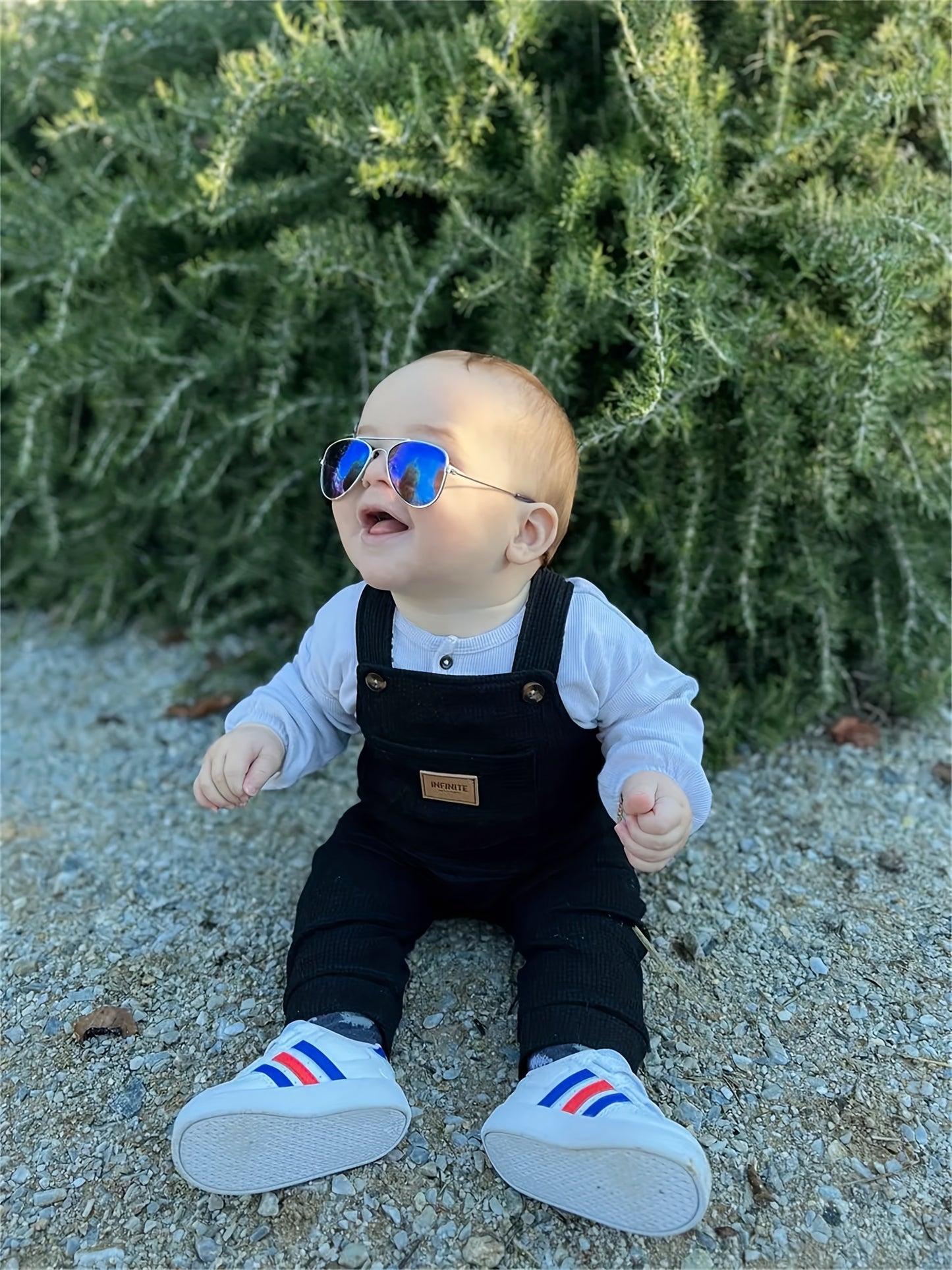 KUKITTY Infant Boy Overalls Jumpsuit With Pocket