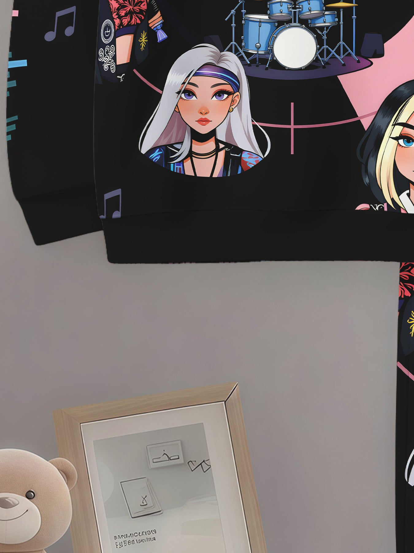 3D Printed Casual Sweatshirt and Sweatpants Set for Girls, Perfect for Outdoors, Perfect for Outdoor