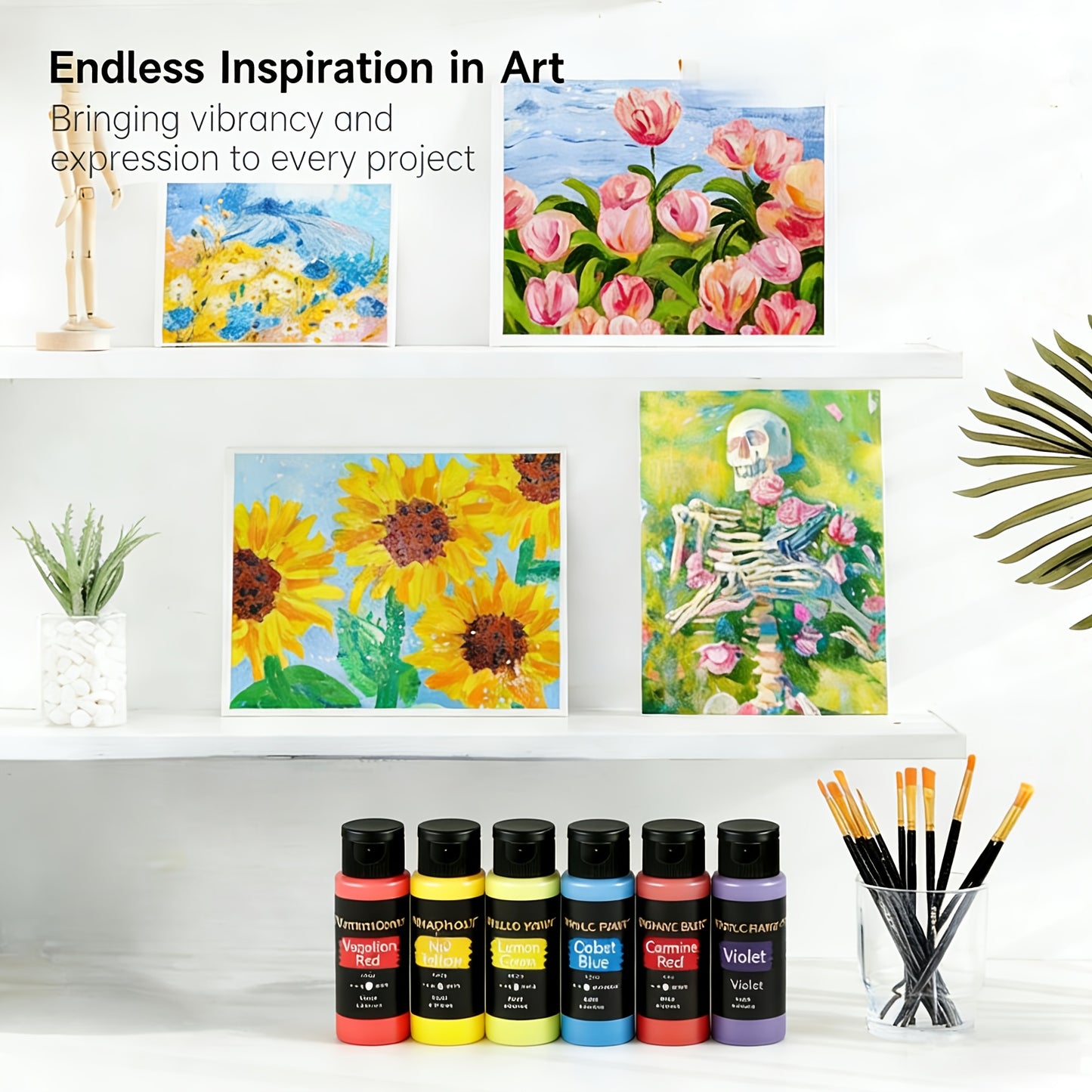 PASAMIC Painting Set With 12 Brushes For Beginners