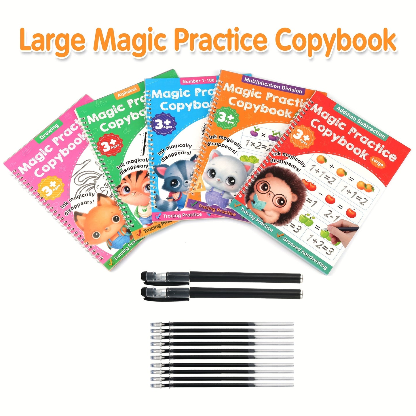 Upgraded 3D Groove Handwriting Practice Book For Kids