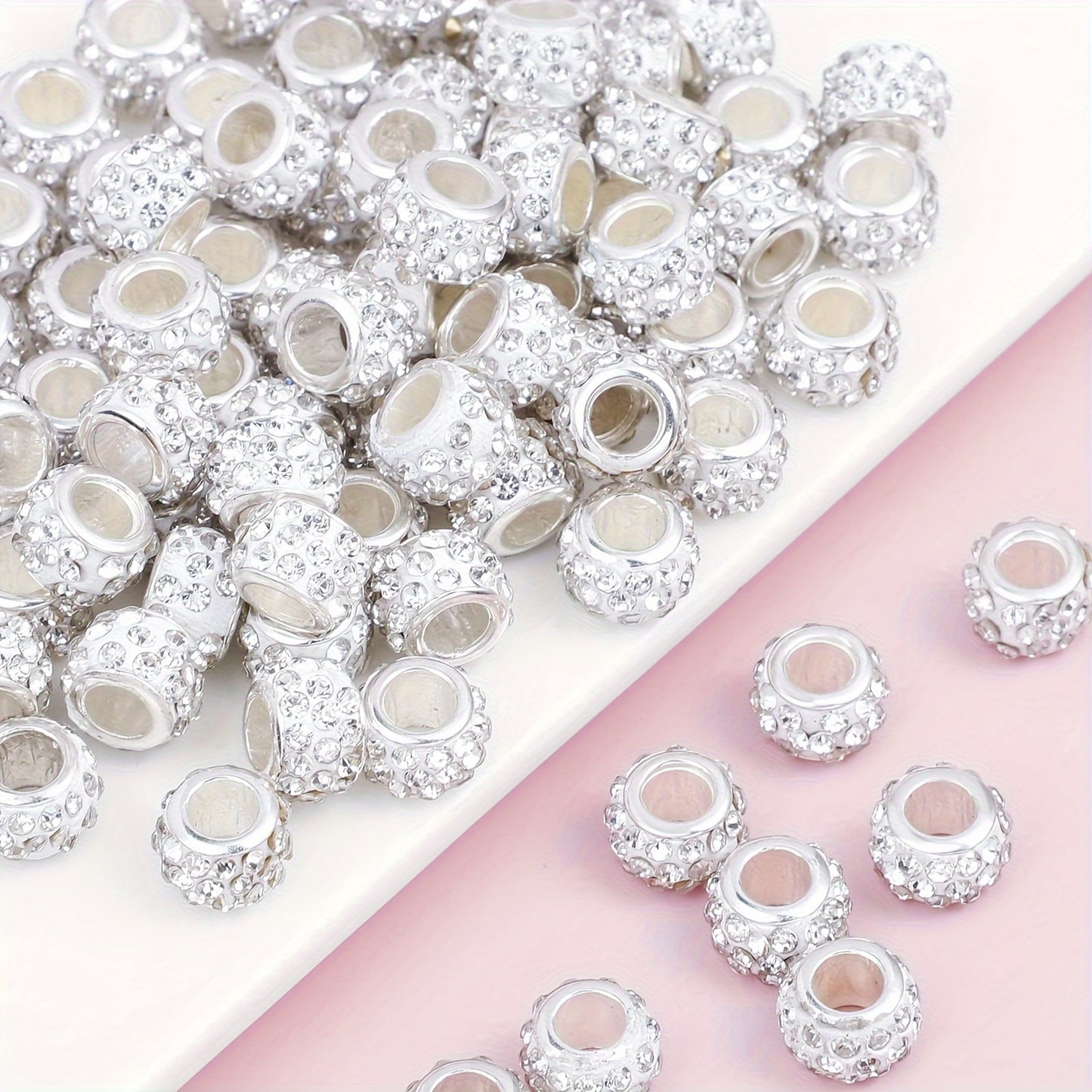 Moissanite Beads For European Style Rhinestone Jewelry Making