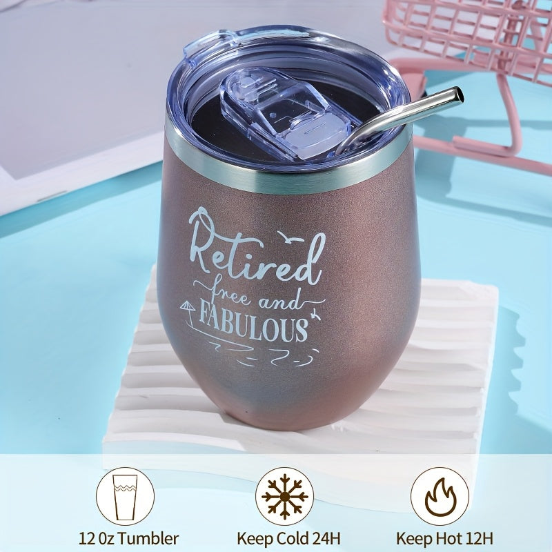 Retirement Gift Set Women Coworker Friend Nurse Mom Retiree Includes Wine Glass Makeup Bag Keychain Christmas Gift