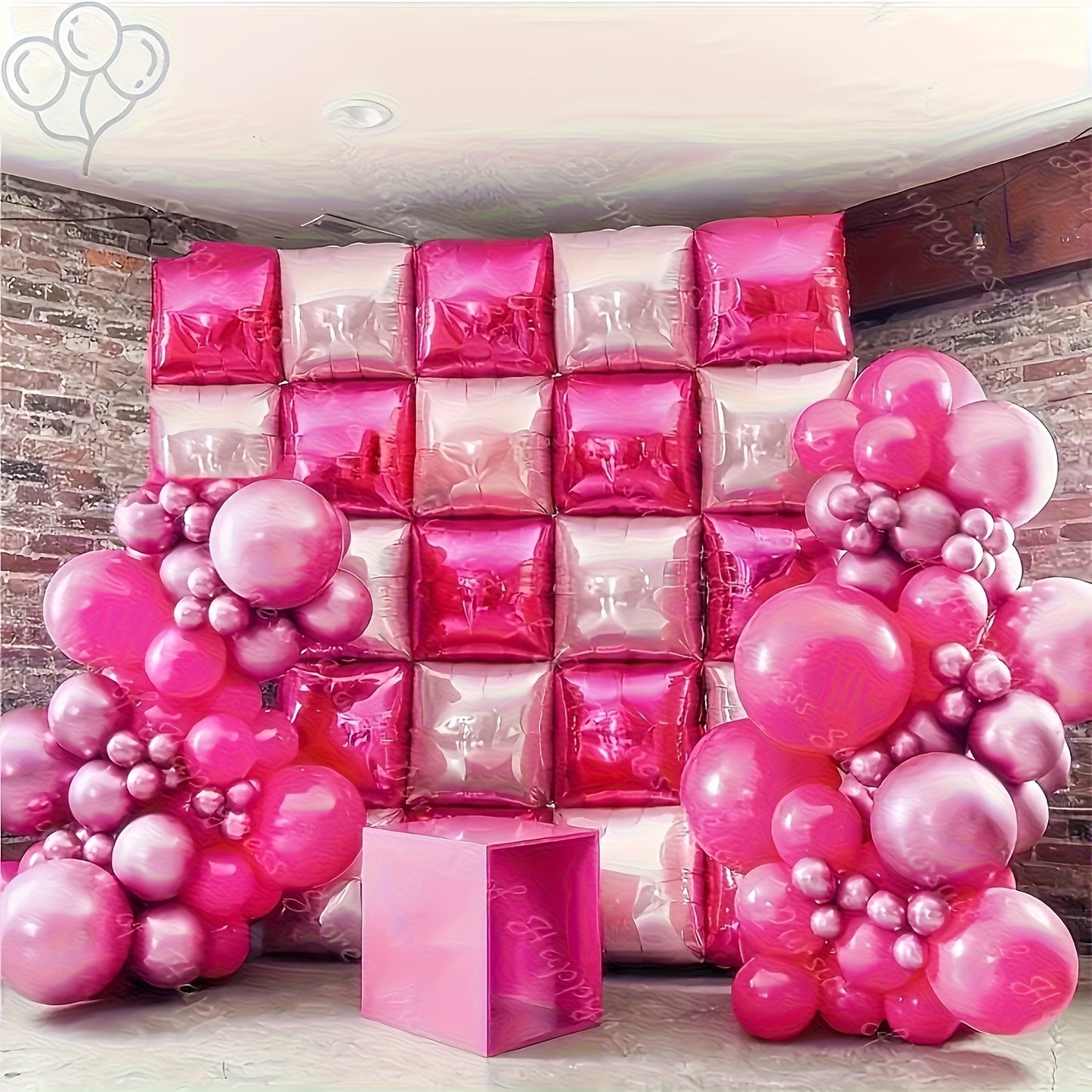 30 Pack Self-Sealing Rose Pink & Blush Balloon Walls - Helium-Ready Reusable Foil Balloons Suitable for Valentine's Day, Weddings, Birthdays, Showers - Helium-Floatable Party Decorations