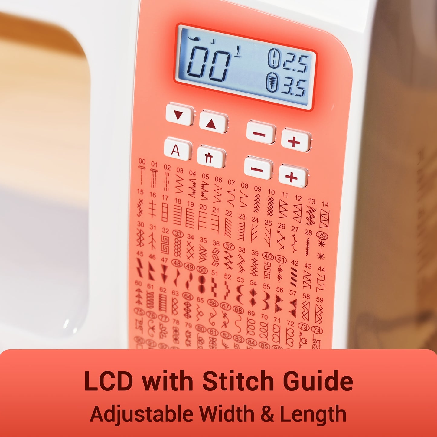 POOLIN EOC02RE Electronic Sewing Machine With 293 Stitches