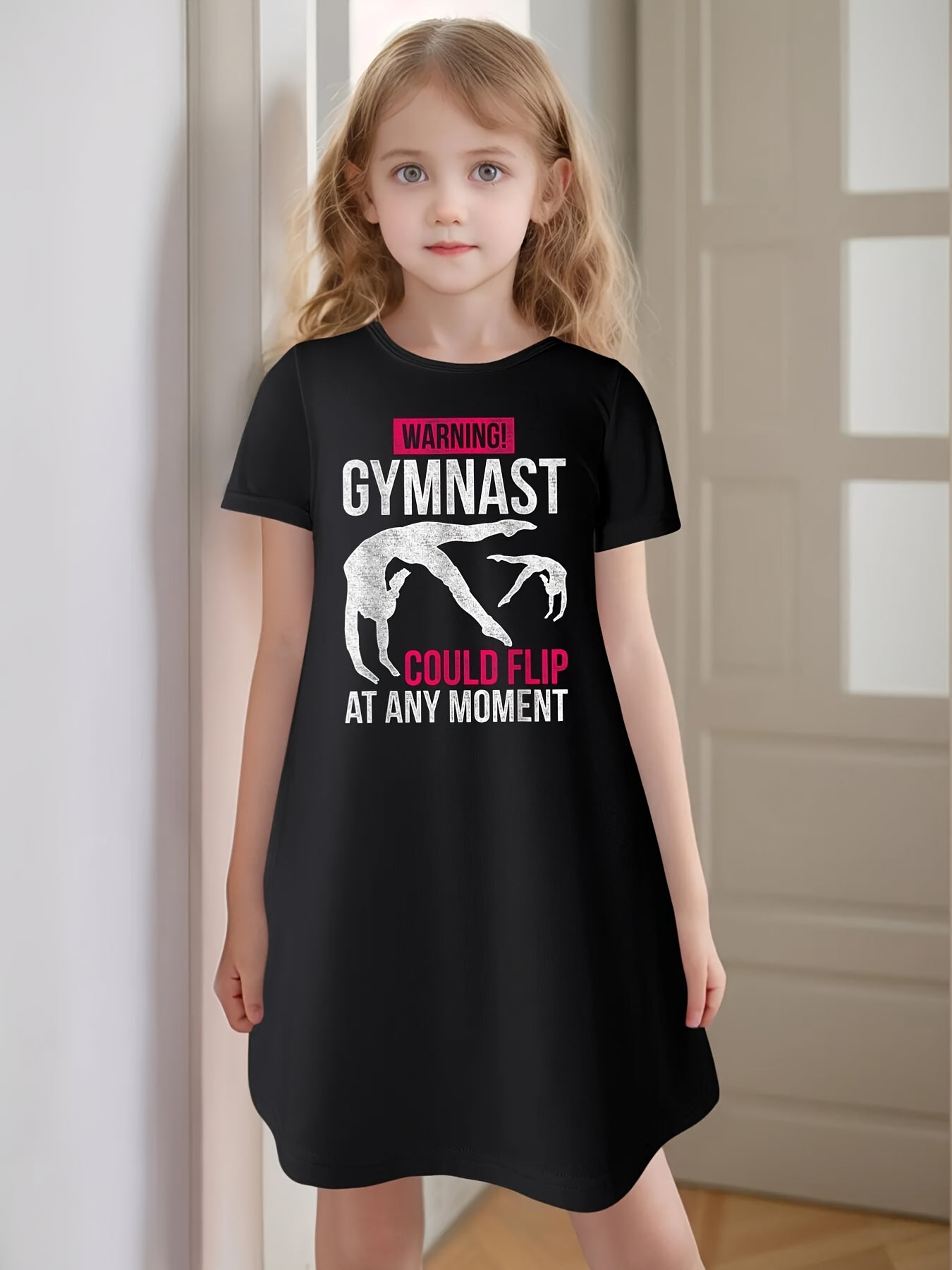 Girls Gymnastics Leotard Warning Gymnast Could Flip At Any Moment