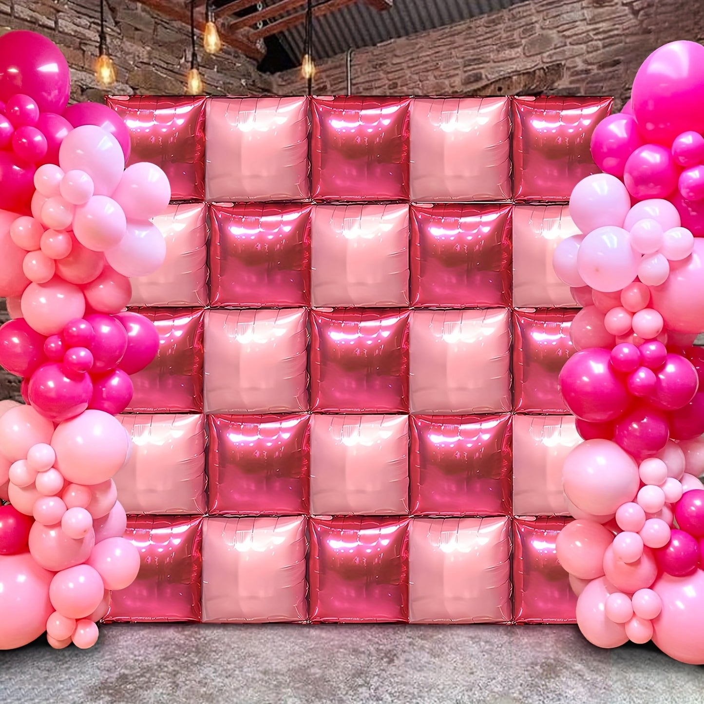 30 Pack Self-Sealing Rose Pink & Blush Balloon Walls - Helium-Ready Reusable Foil Balloons Suitable for Valentine's Day, Weddings, Birthdays, Showers - Helium-Floatable Party Decorations