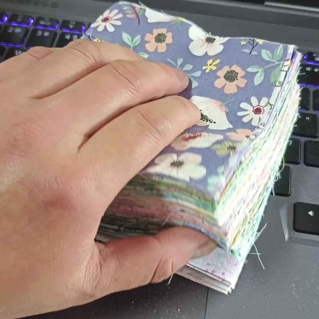Pre-Cut Floral Cotton Fabric Squares 200pcs For Sewing