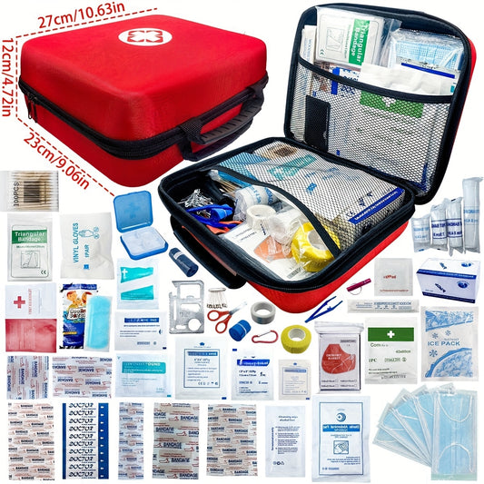 Ultimate 1030pcs Emergency Kit with Scissors, Bandages & Tape - Portable, EVA Material for Home, Office, School Dorms & Road Trips - Ideal Gift for Family & Friends