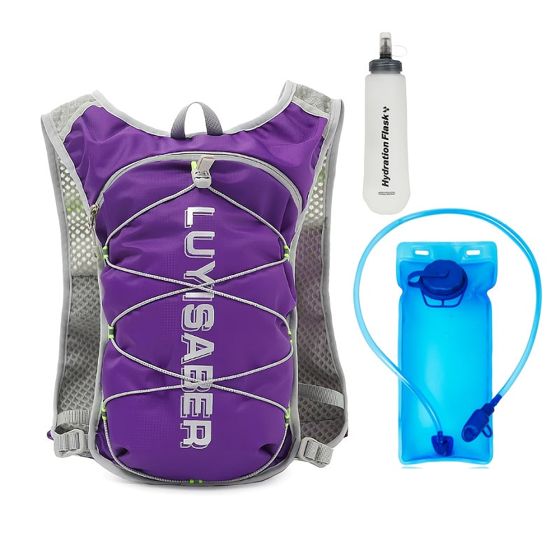 3pcs (backpack + 67.63oz water bag + 16.91oz soft kettle) Unisex outdoor sports water bag backpack light and breathable design outdoor riding bag marathon water bag hiking supply backpack combination, Travel Essentials, Hikin