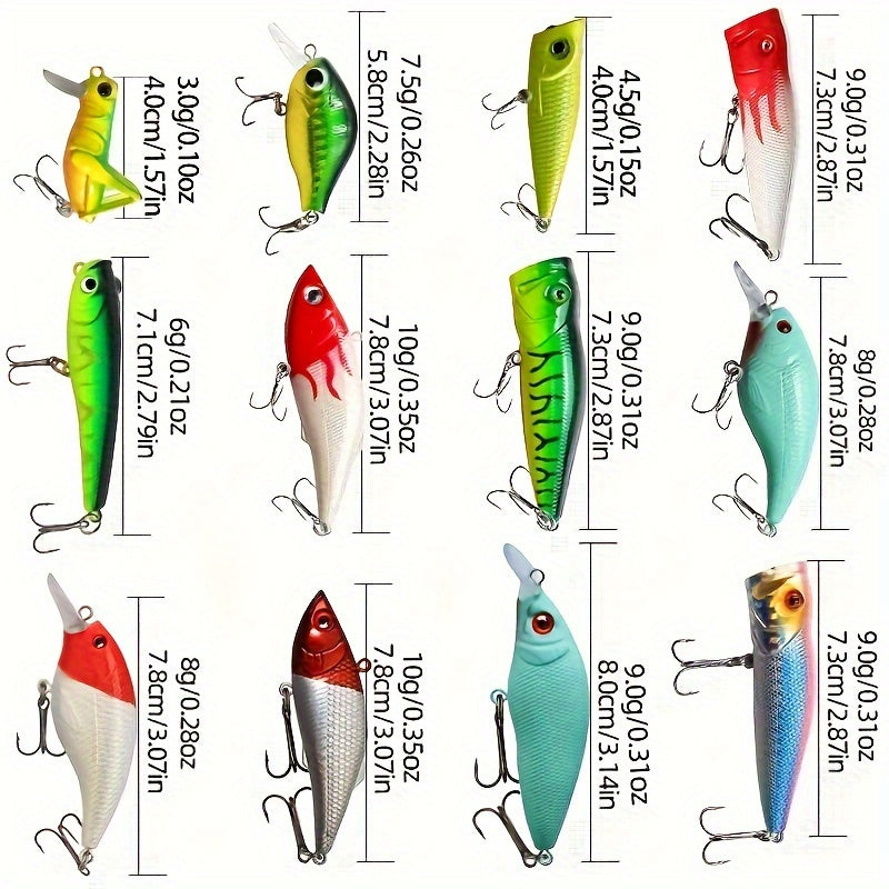 361 Piece Fishing Lures Kit With Minnow Spoon Frog Soft Worm Baits And Jig Heads Tackle Box