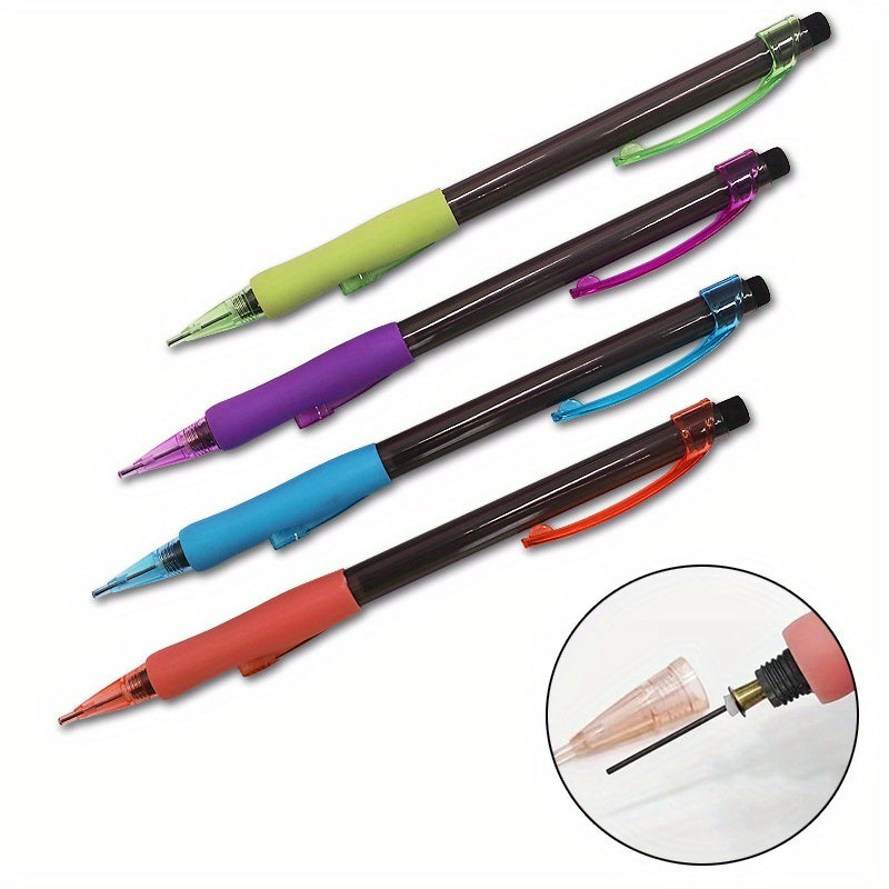 23 Piece Mechanical Pencil Set 0.5mm And 0.7mm Side Press Includes 8 Pencils 12 HB Lead Refills 2 Erasers And Pen Bag