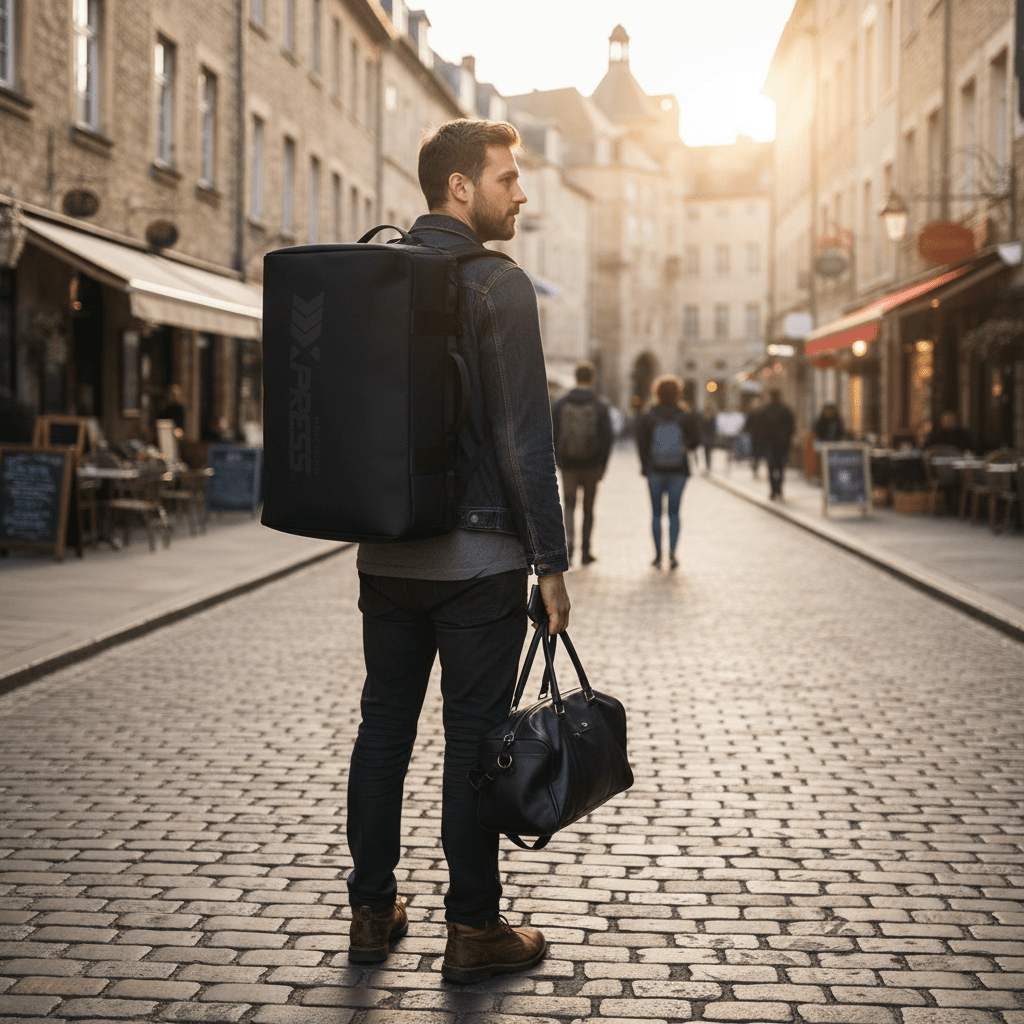 40L Travel Backpack 3-in-1 Convertible Duffle Bag with Shoulder Strap, Heavy-Duty Durable Polyeste Waterproof Bag for Men & Women, Business, Weekend, Camping, Overnight Backpack