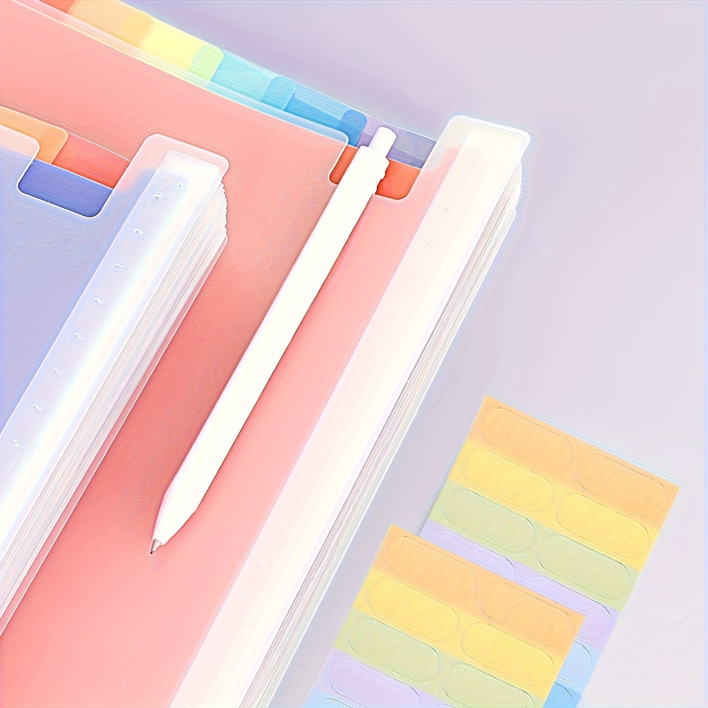 1pc/2pcs/5pcs Folder Multi-Purpose Standing Document Folder Expandable A4 File Folder 25 Pockets Colored Index Tabs For Office School Home