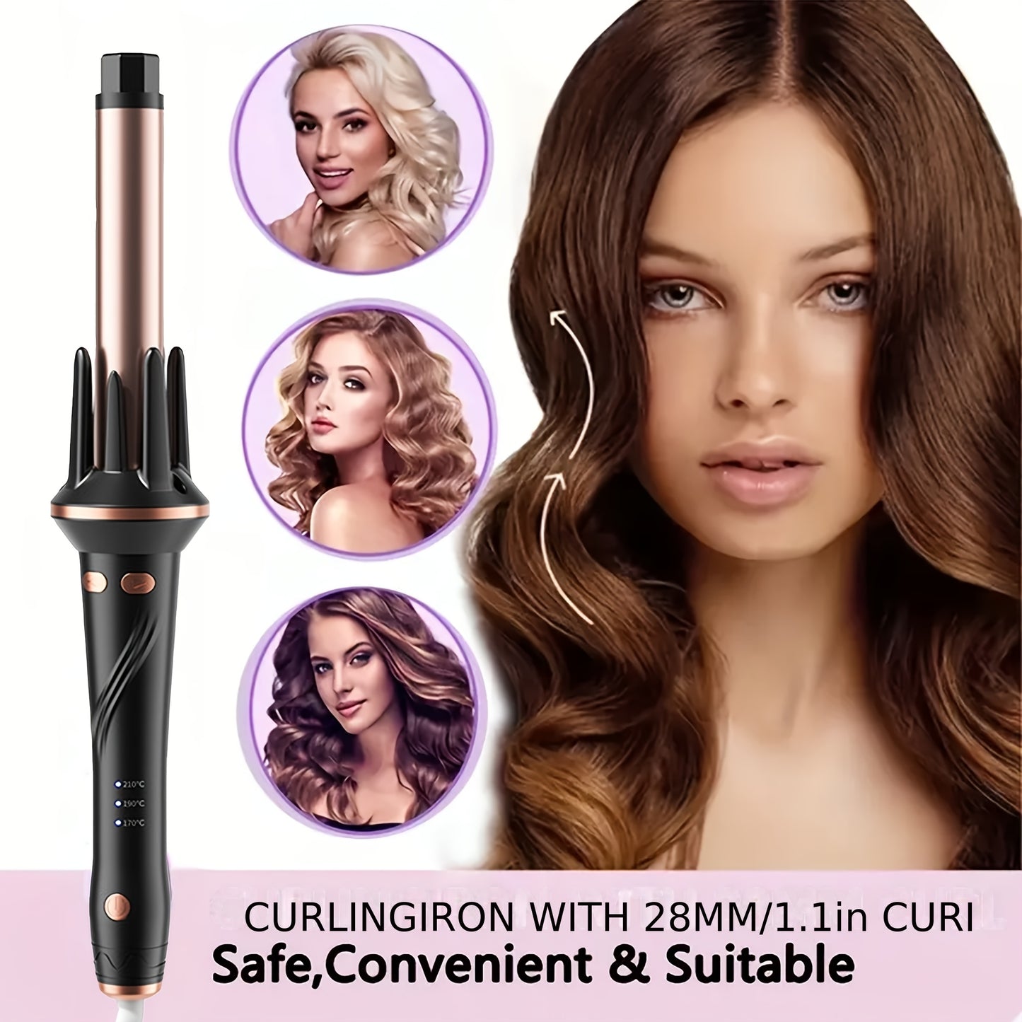 Salon Quality Automatic Curling Iron With Thermostatic Control